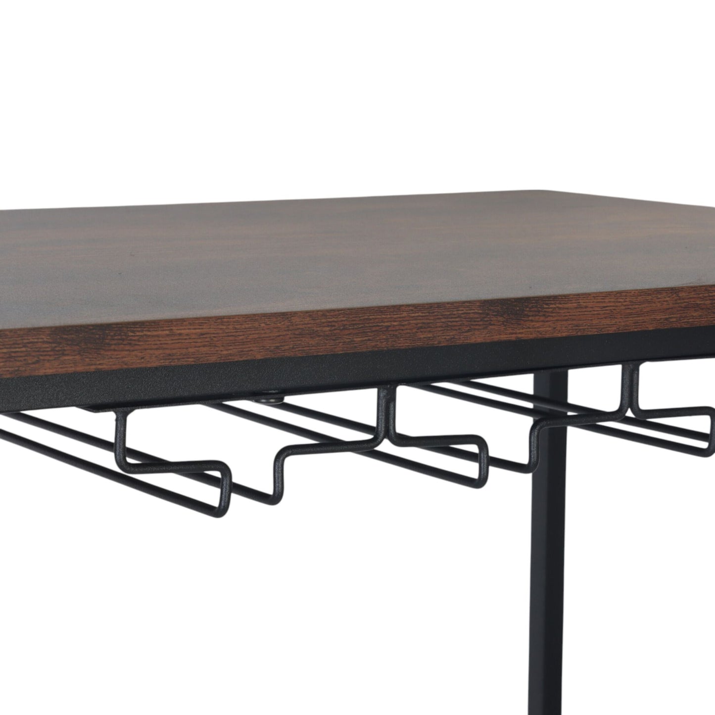 Wine Trolley with Iron Frame and Swivel Castors