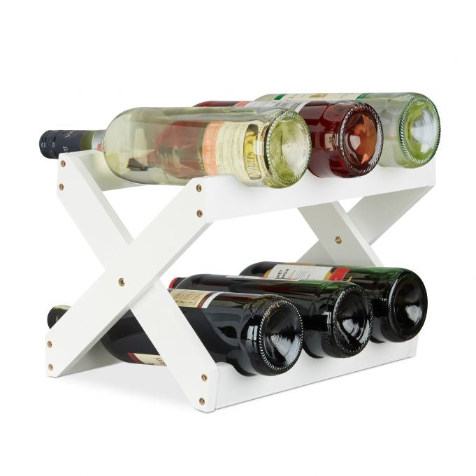 Wine rack bamboo white
