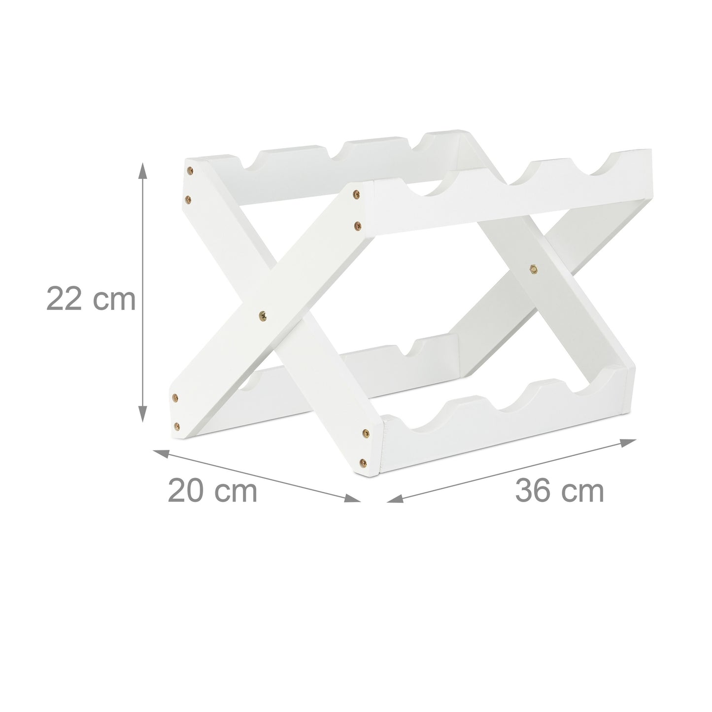 Wine rack bamboo white