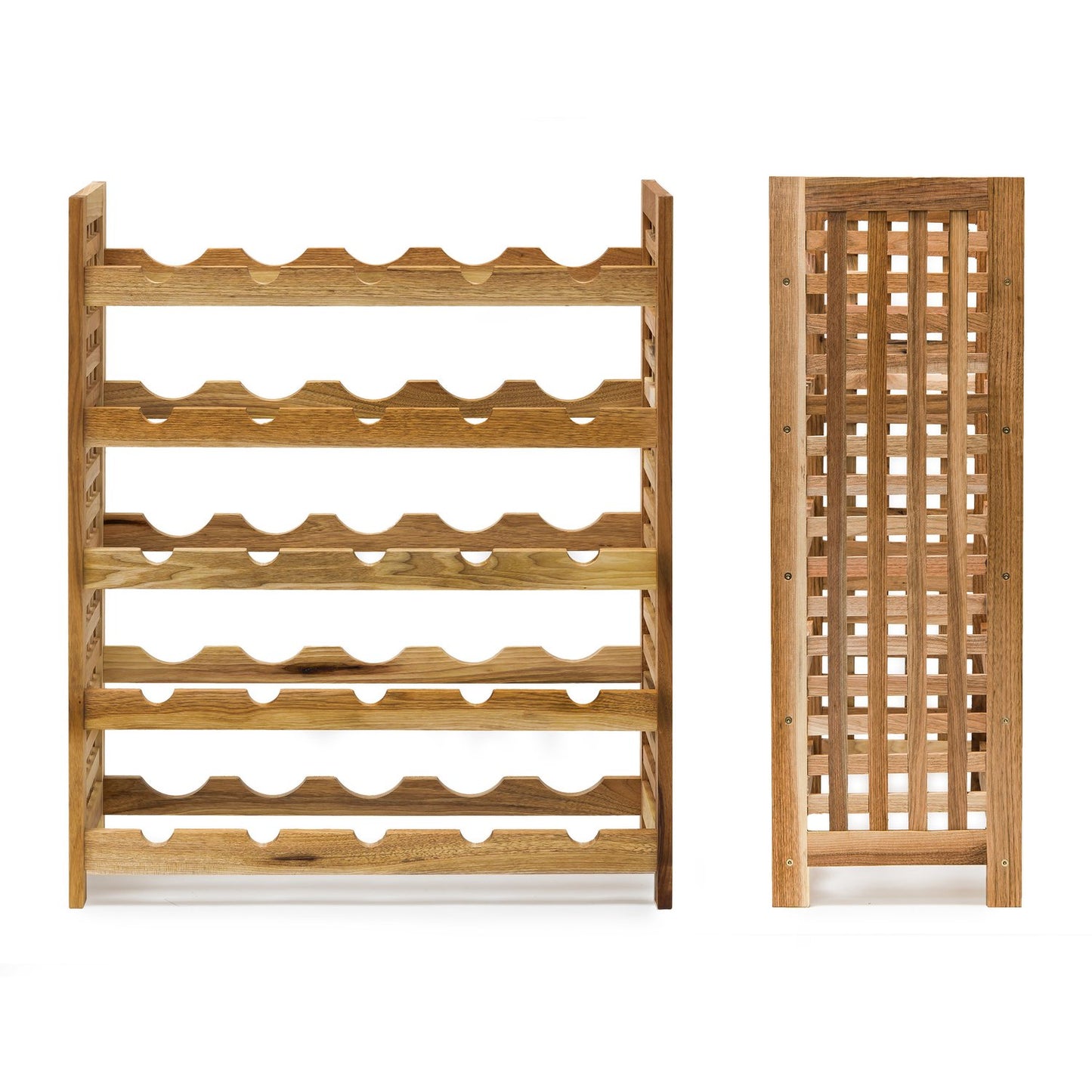 Wine rack in walnut for 25 bottles