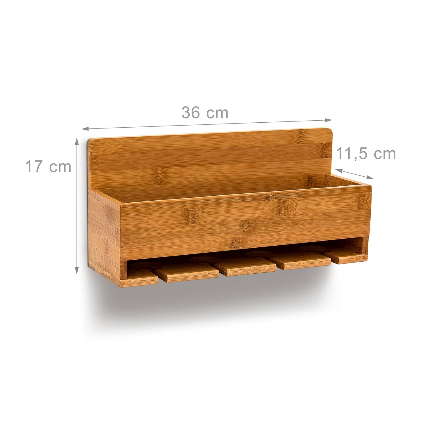 Wine rack with glass holder