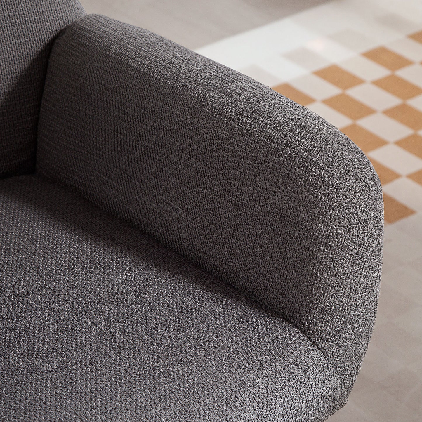 Wingback Accent Chair, High Back, Thick Cushion, Gray