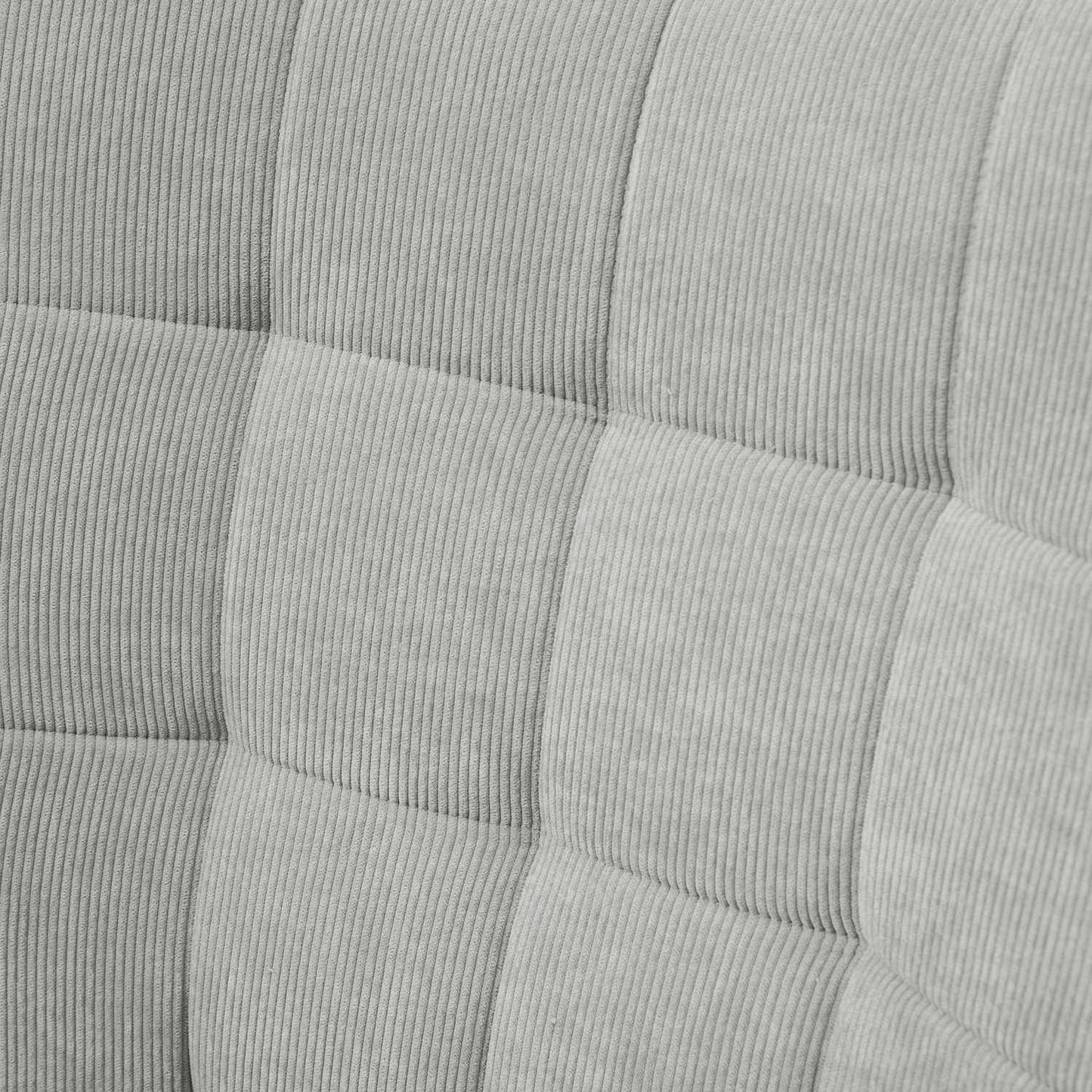 Gray Corduroy Wing Chair with Ottoman - Relaxation armchair