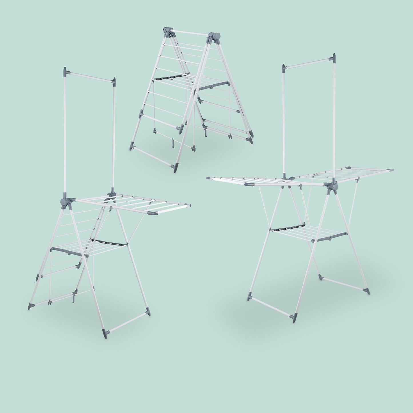 Winged Drying Rack with Clothes Rail – 15m Drying Length