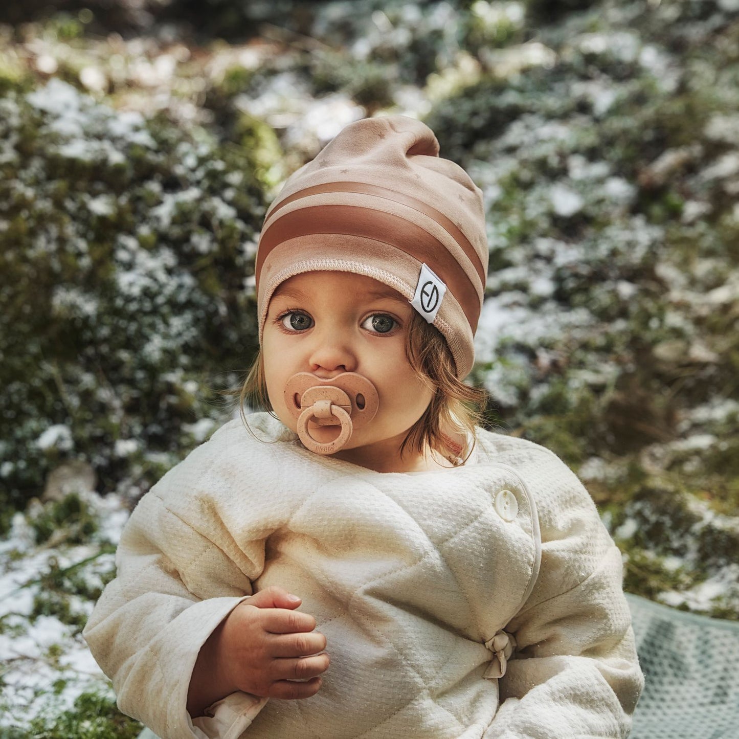 Winter Beanie - Northern Star Terracotta 0-6m