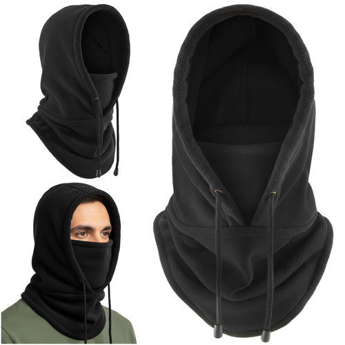 Winter Scarf and Hat Set, Black, Universal Size