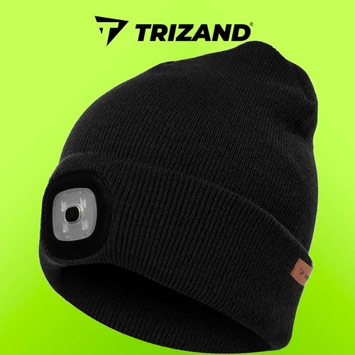 Winter hat with flashlight - black Trizand 22663