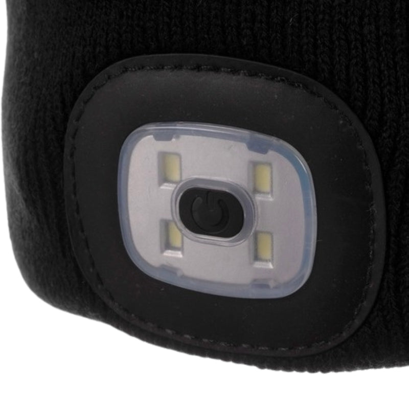 Winter hat with flashlight - black Trizand 22663