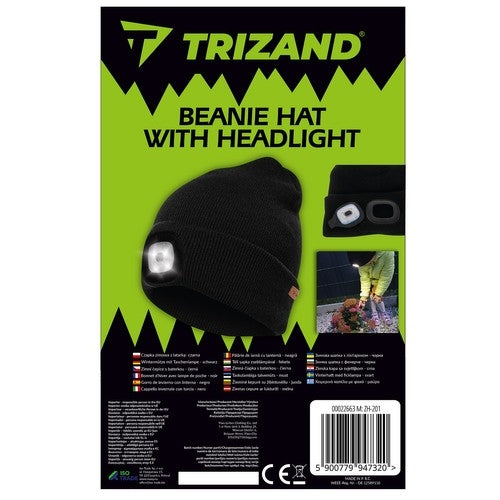 Winter hat with flashlight - black Trizand 22663