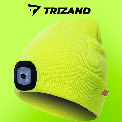 Winter hat with flashlight - yellow Trizand 22664