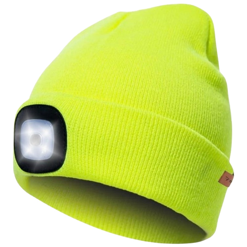 Winter hat with flashlight - yellow Trizand 22664