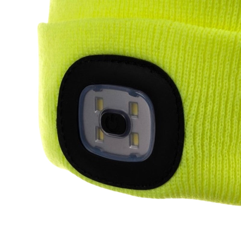 Winter hat with flashlight - yellow Trizand 22664