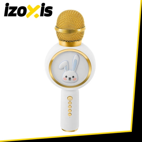 Wireless Bluetooth Karaoke Microphone for Kids, White
