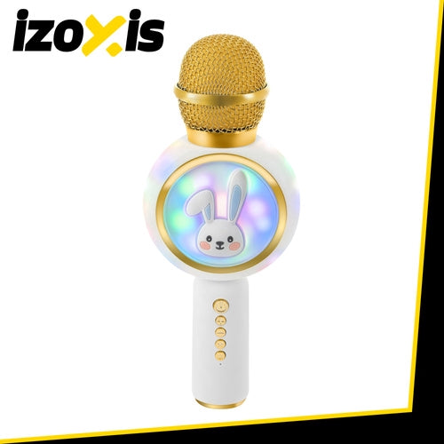Wireless Bluetooth Karaoke Microphone for Kids, White