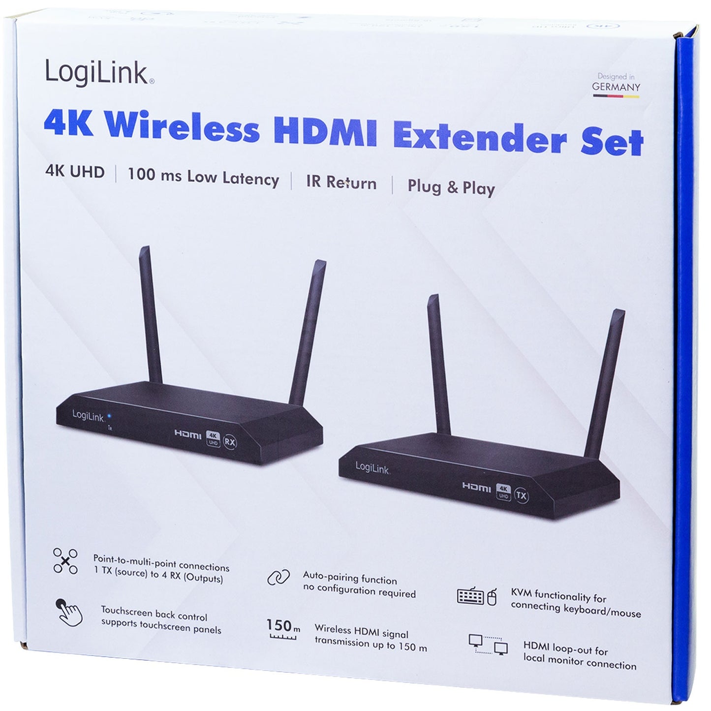 Wireless HDMI transmission KVM 1 to 4 4K@60Hz