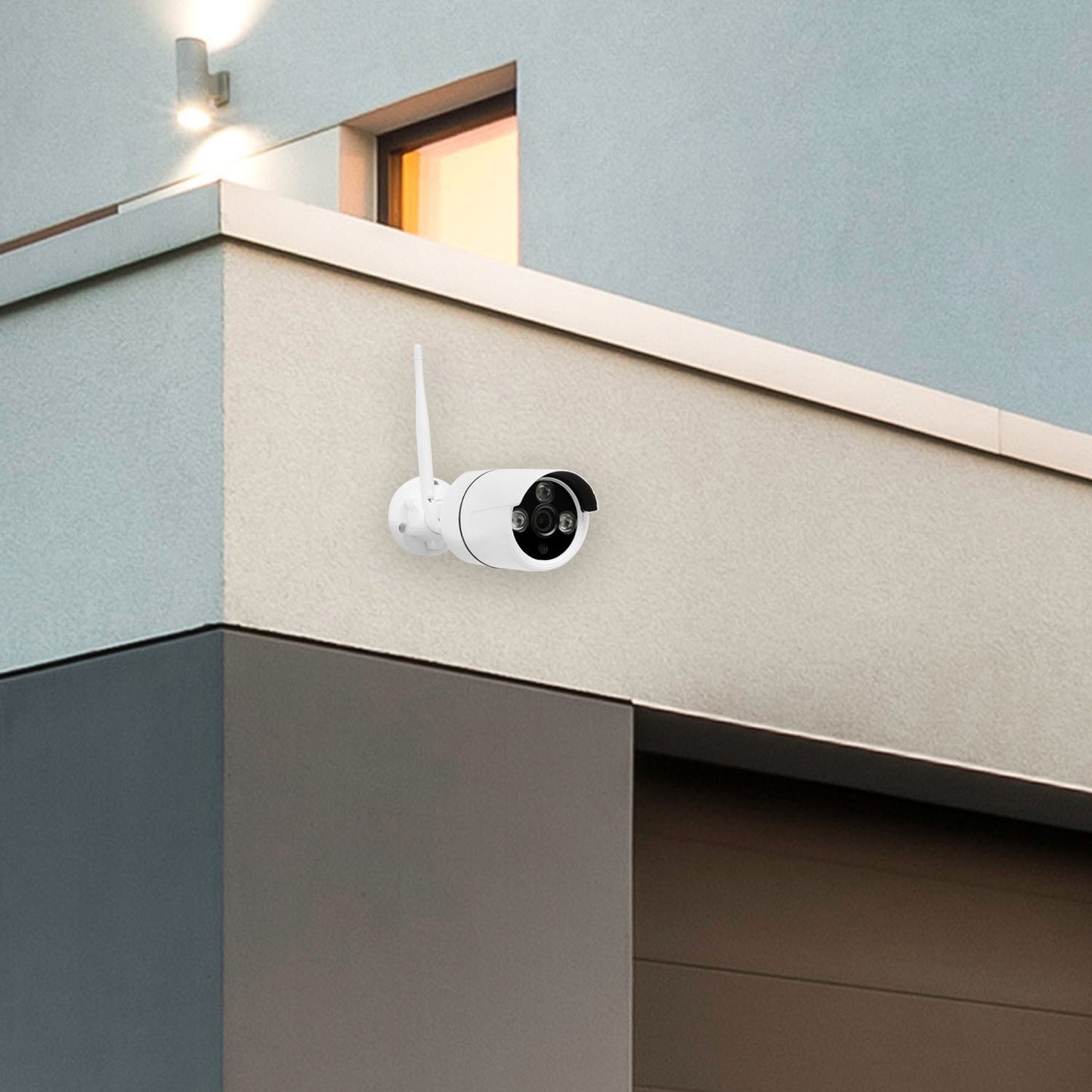Wireless Security Camera Set, 2K Resolution, 7"" Screen, App-Controlled