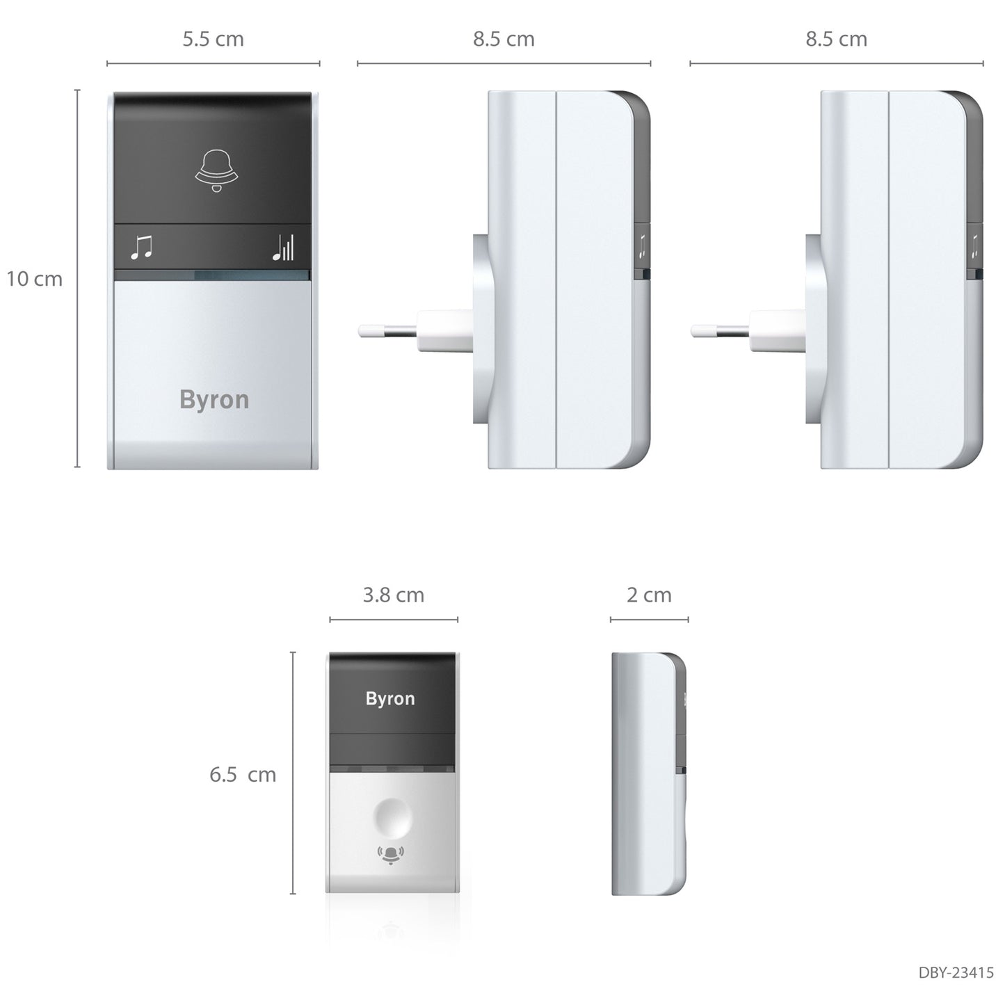 Wireless doorbell Kinetic Not batted. x2 reception