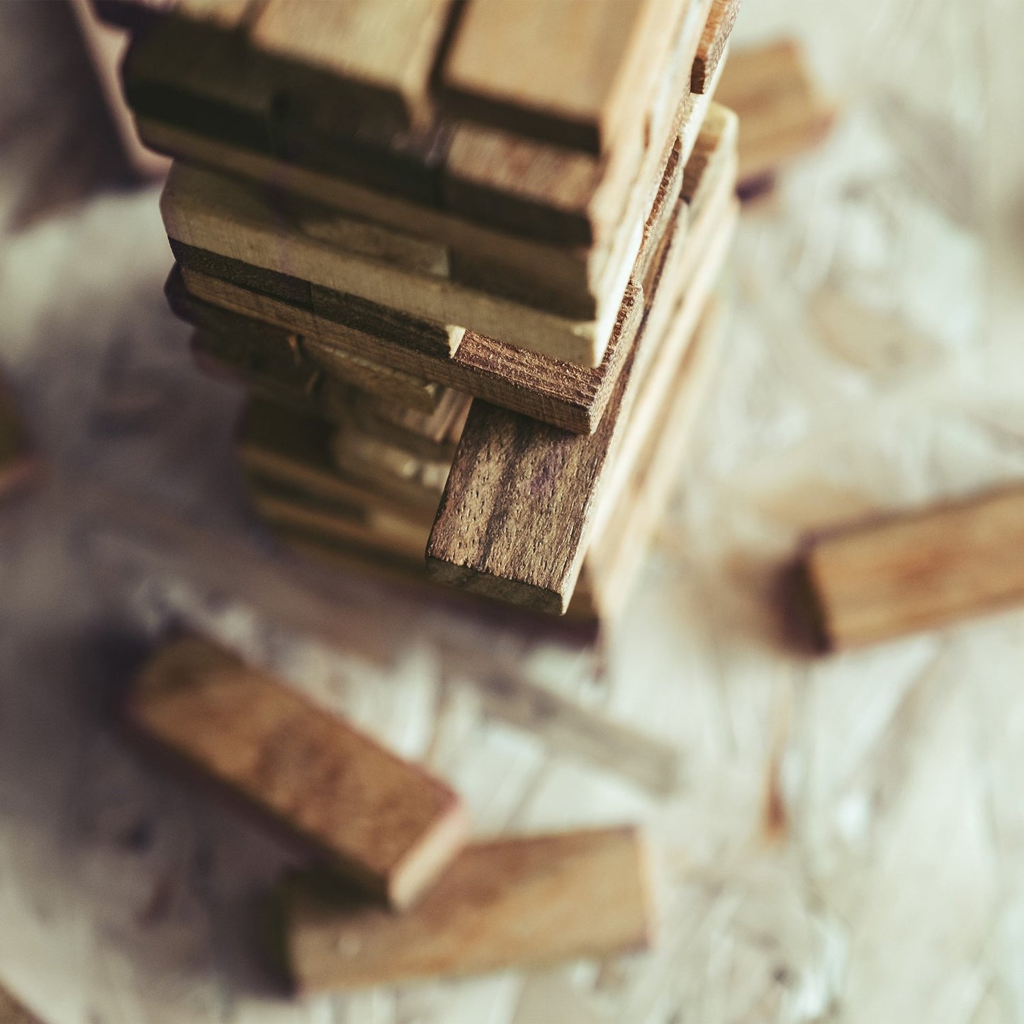 Wobble Tower with wooden box