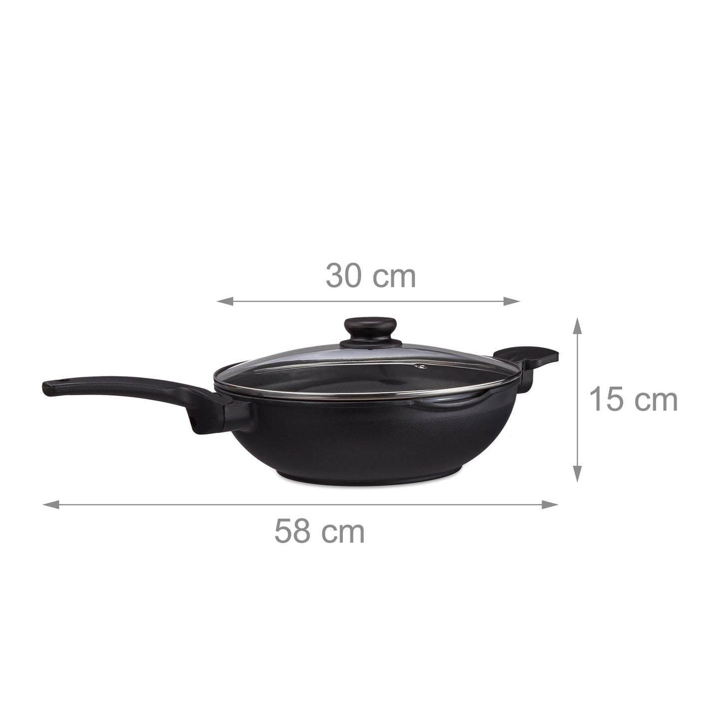 Wok pan with lid 30 cm