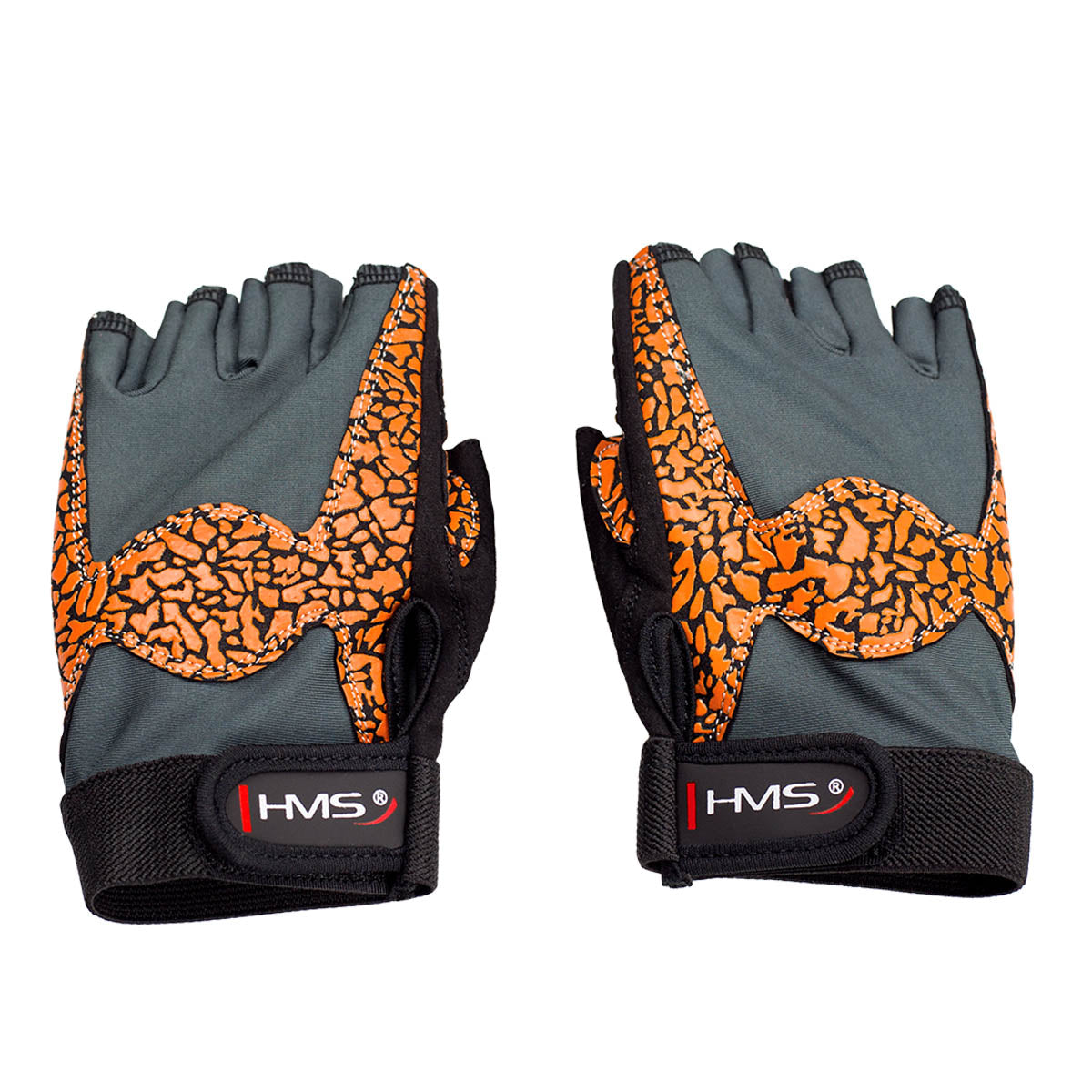 Women's Fitness Gloves, Size L, Orange/Gray
