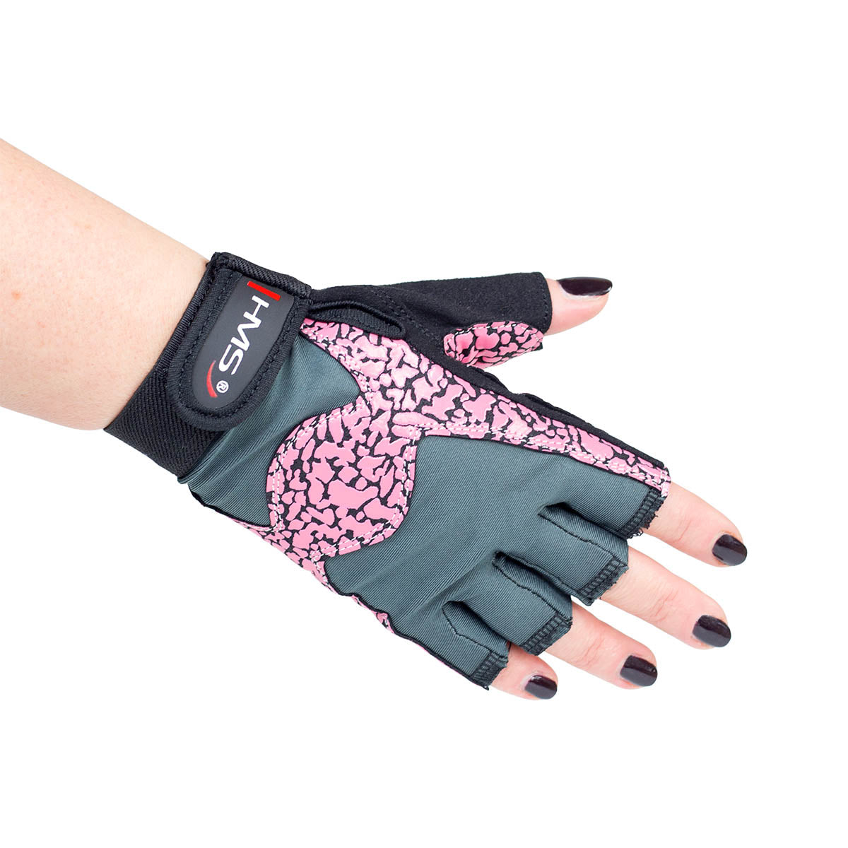 Women's Fitness Gloves, Size L, Pink/Gray