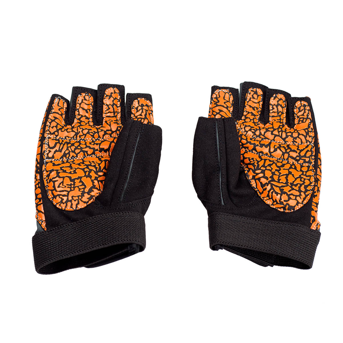 Women's Fitness Gloves, Size S, Orange/Gray
