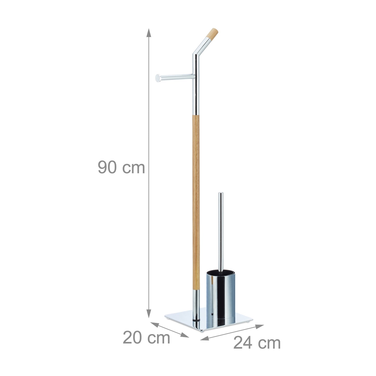 Wood & Chrome WC Accessory Set