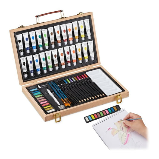 Wooden Art Case 56-Piece