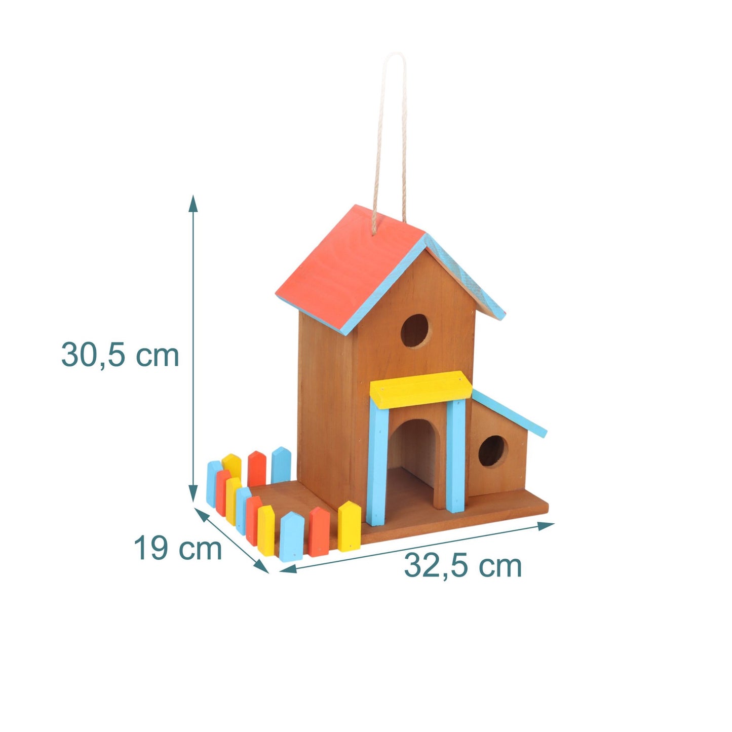 Wooden Birdhouse Feeder for Garden or Patio