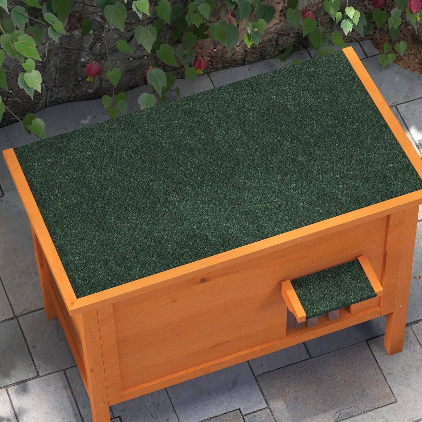 Outdoor wooden cat house, insulated & elevated, 60x60x81.5cm