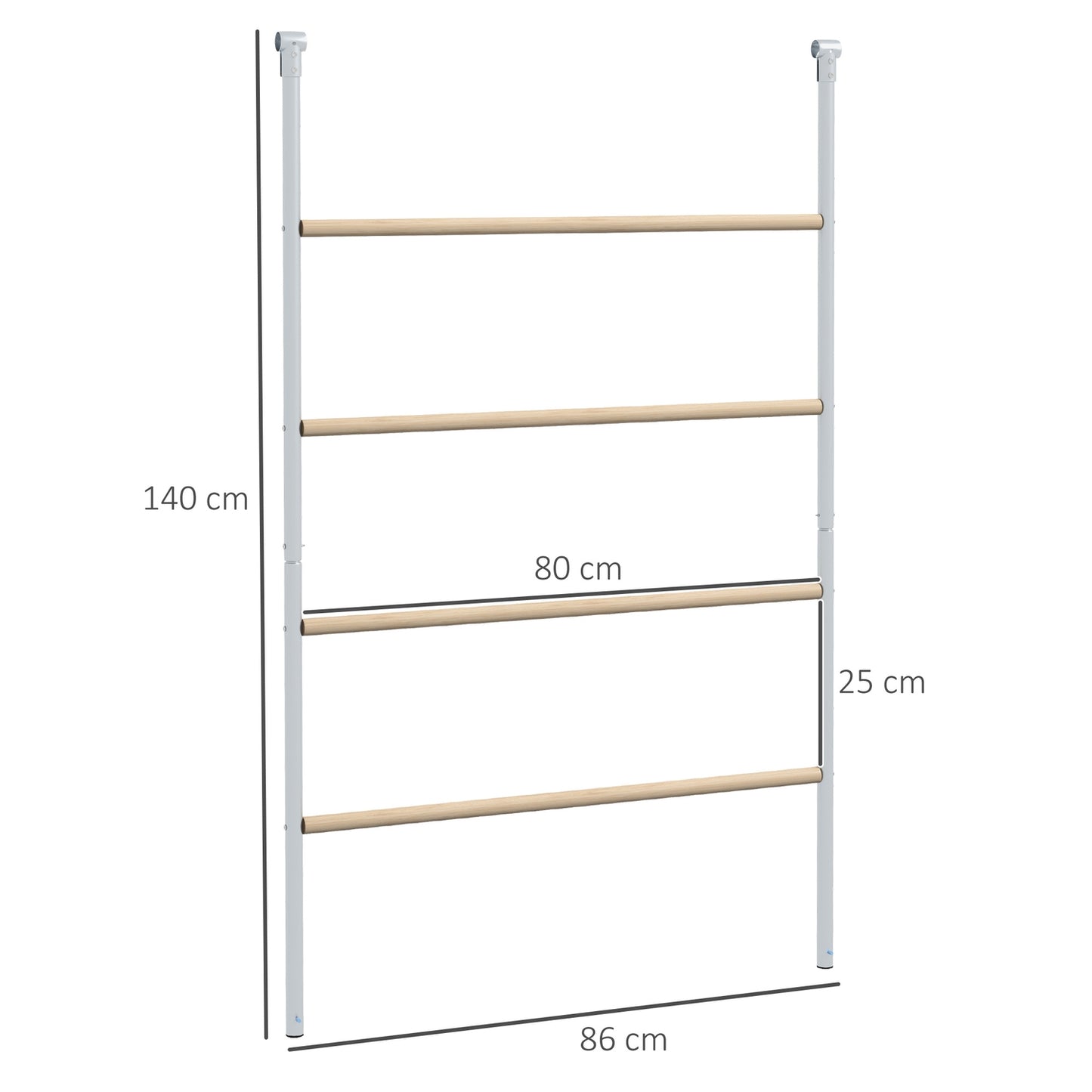Wooden chicken playground ladder - 140 x 86 cm, natural wood