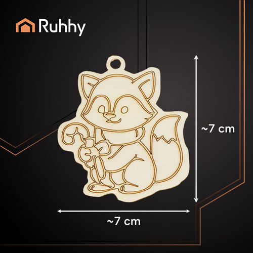 Wooden Christmas Baubles for Painting, 24 Pcs Set