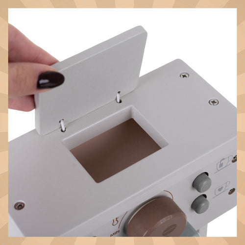 Wooden Coffee Maker Toy for Kids with Accessories