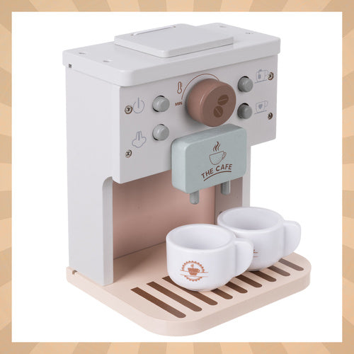 Wooden Coffee Maker Toy for Kids with Accessories