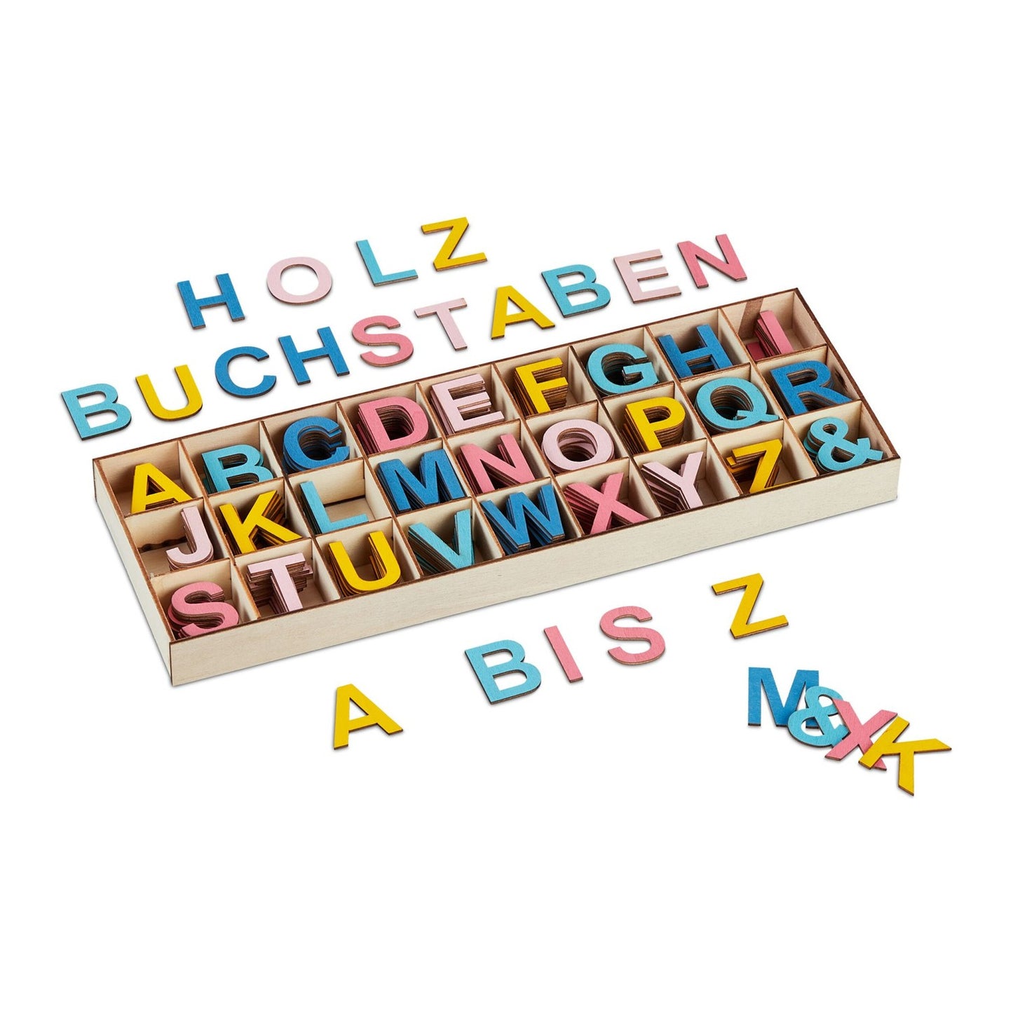 Wooden Craft Letters Set, 324 Pieces