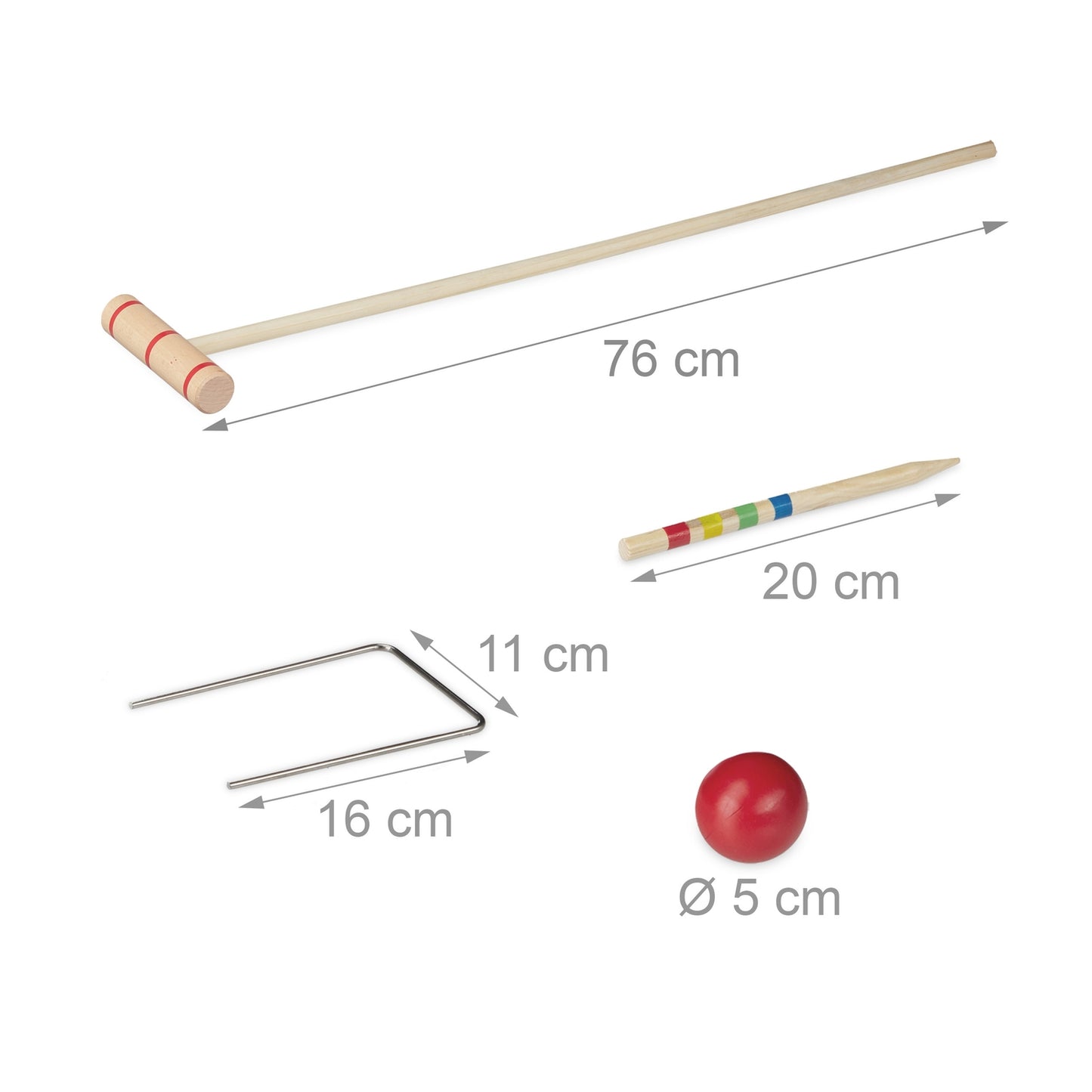 Wooden Croquet Game 6 Players