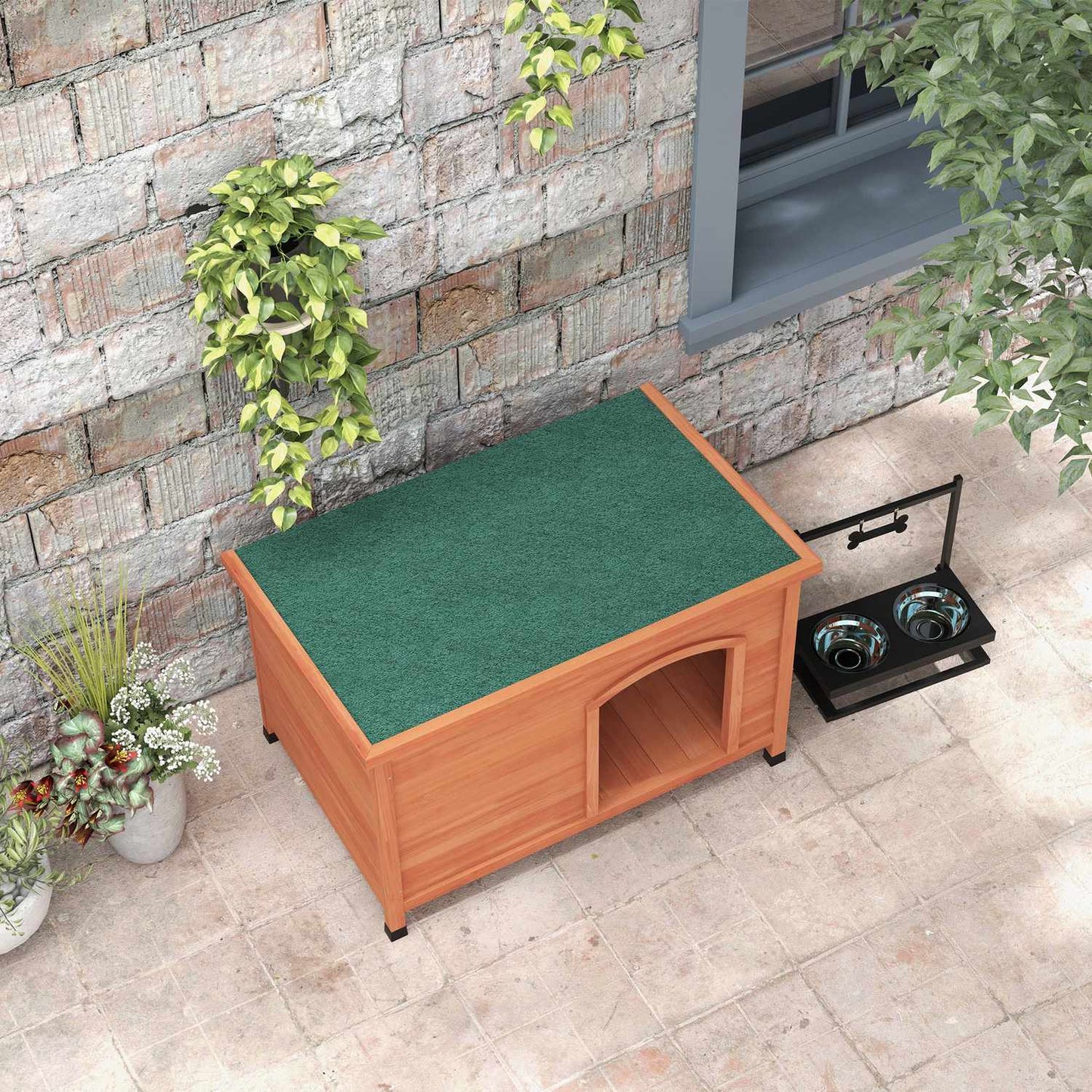 Wooden dog kennel, raised, removable floor, 100 cm