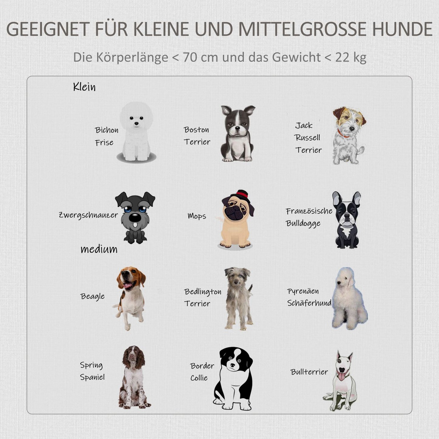 Wooden dog kennel with cushion and table top, grey/white 85x55x75cm