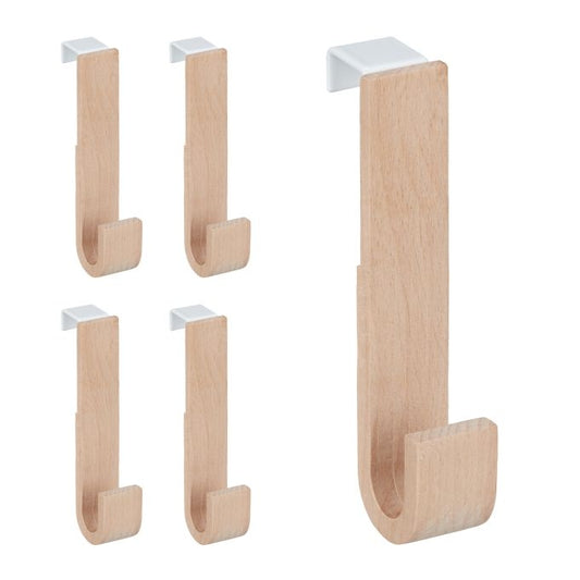 Wooden Door Hook Set of 5