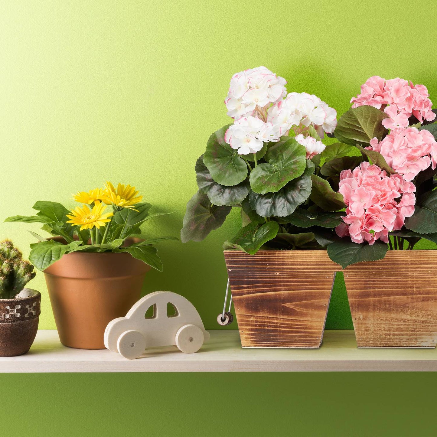 Wooden Flowerpot with 3 Sections