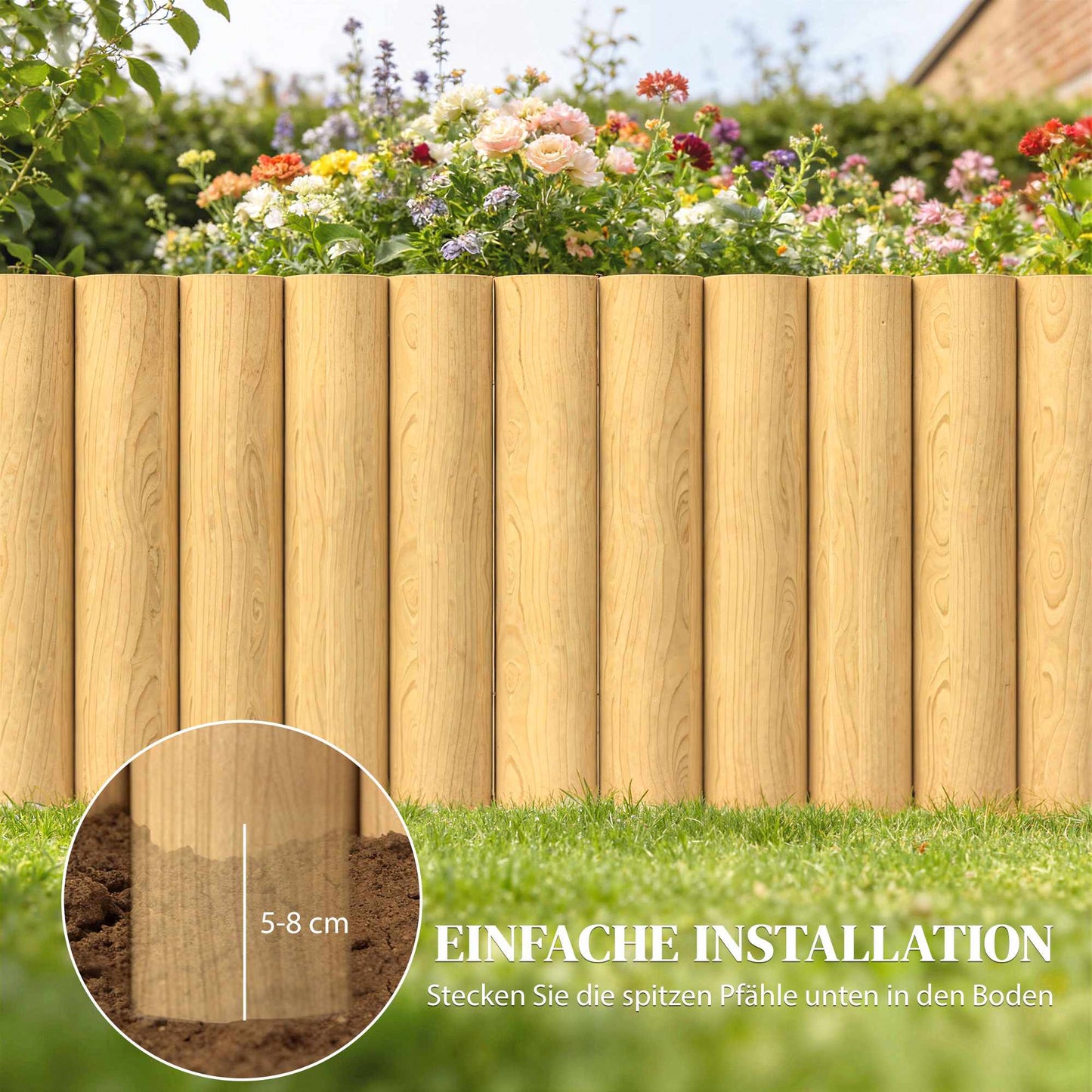 Wooden Garden Fence Panel 176x30 cm – Pet Barrier