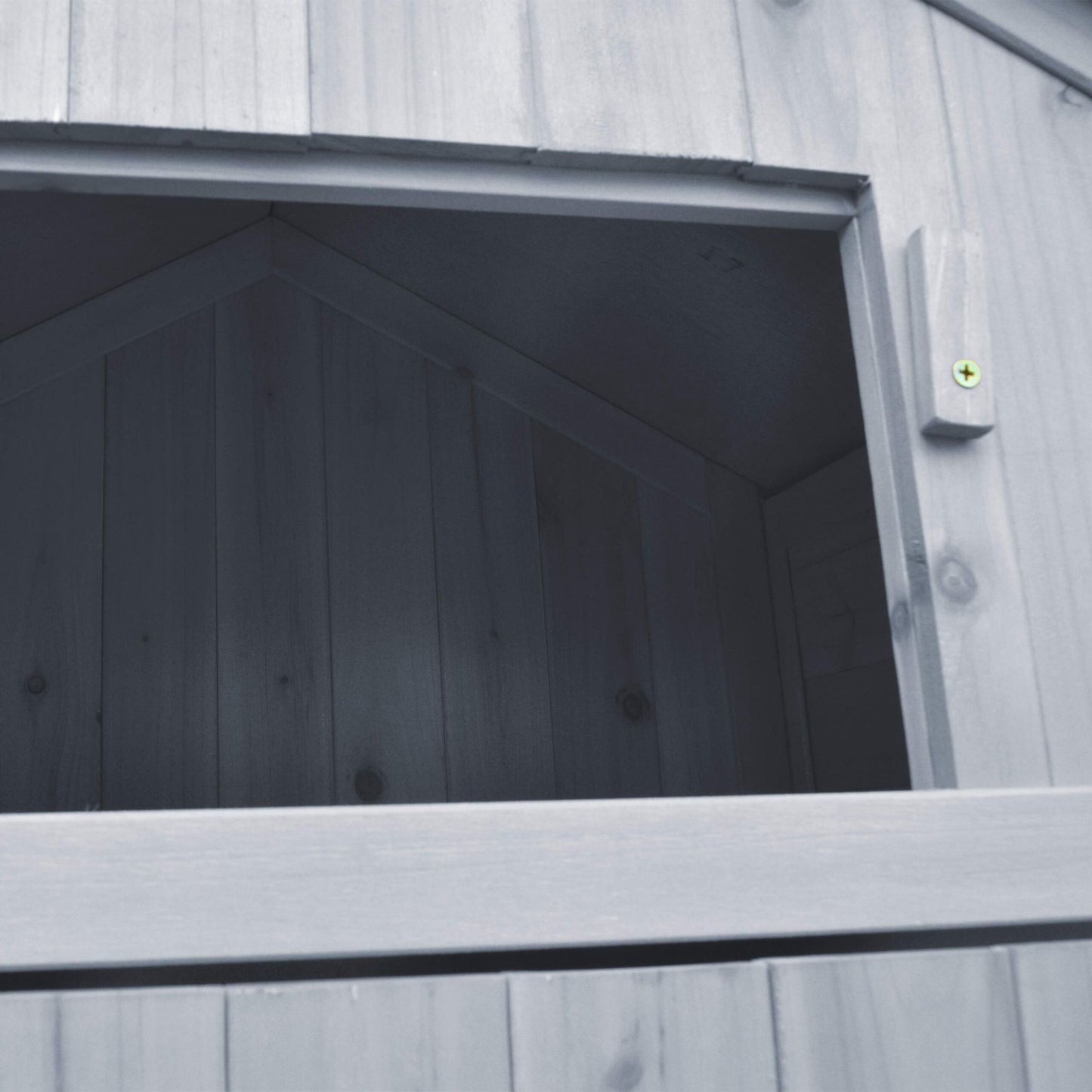 Wooden Garden Tool Shed with Shelves and Weatherproof Roof