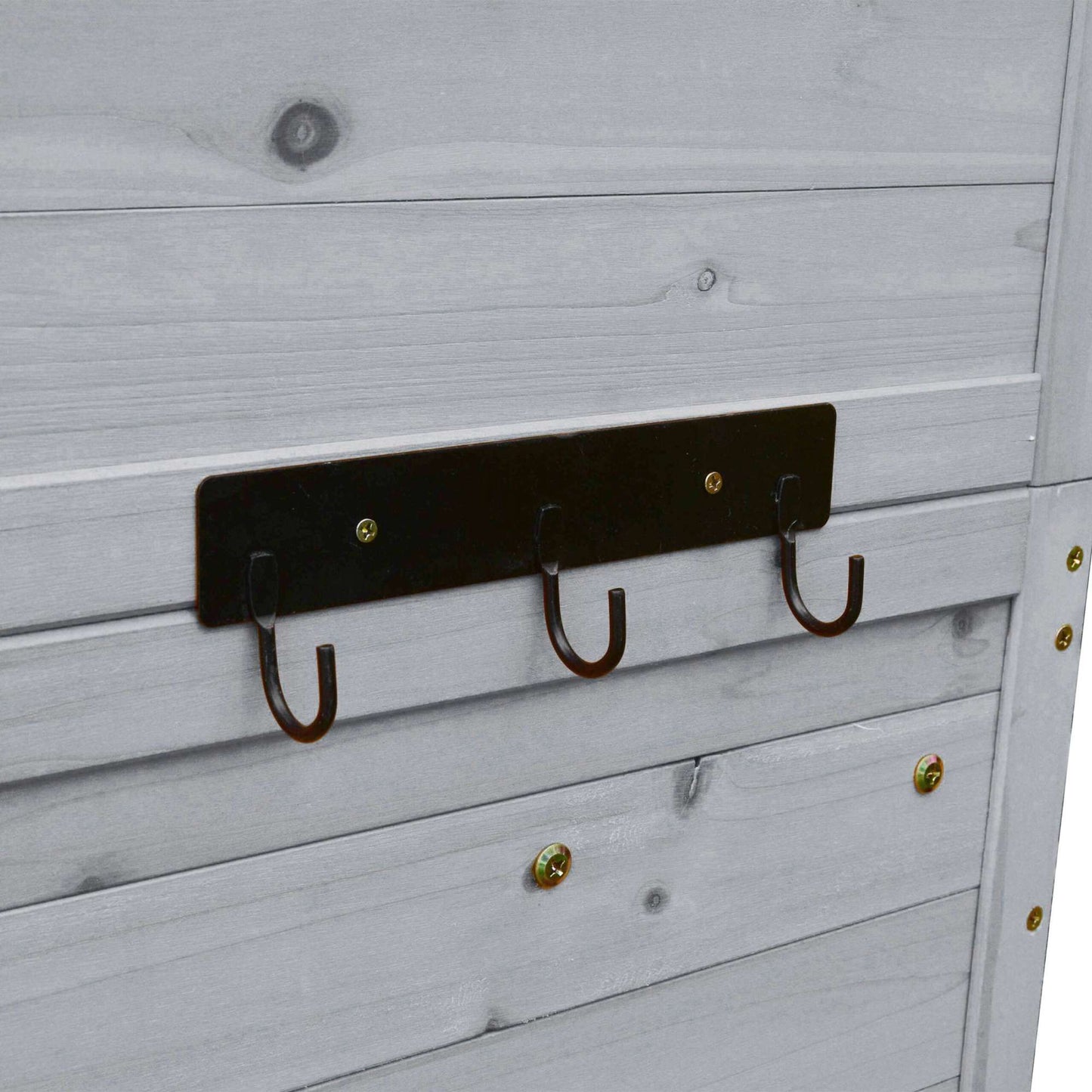 Wooden Garden Tool Shed with Shelves and Weatherproof Roof
