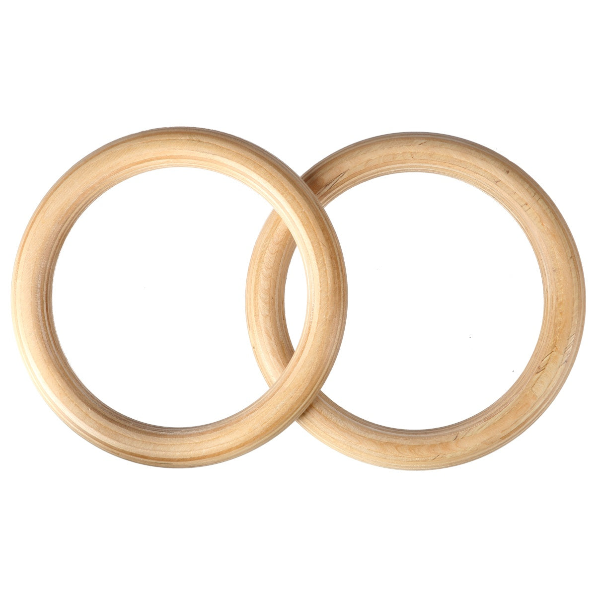 Wooden Gymnastics Rings, Adjustable Straps