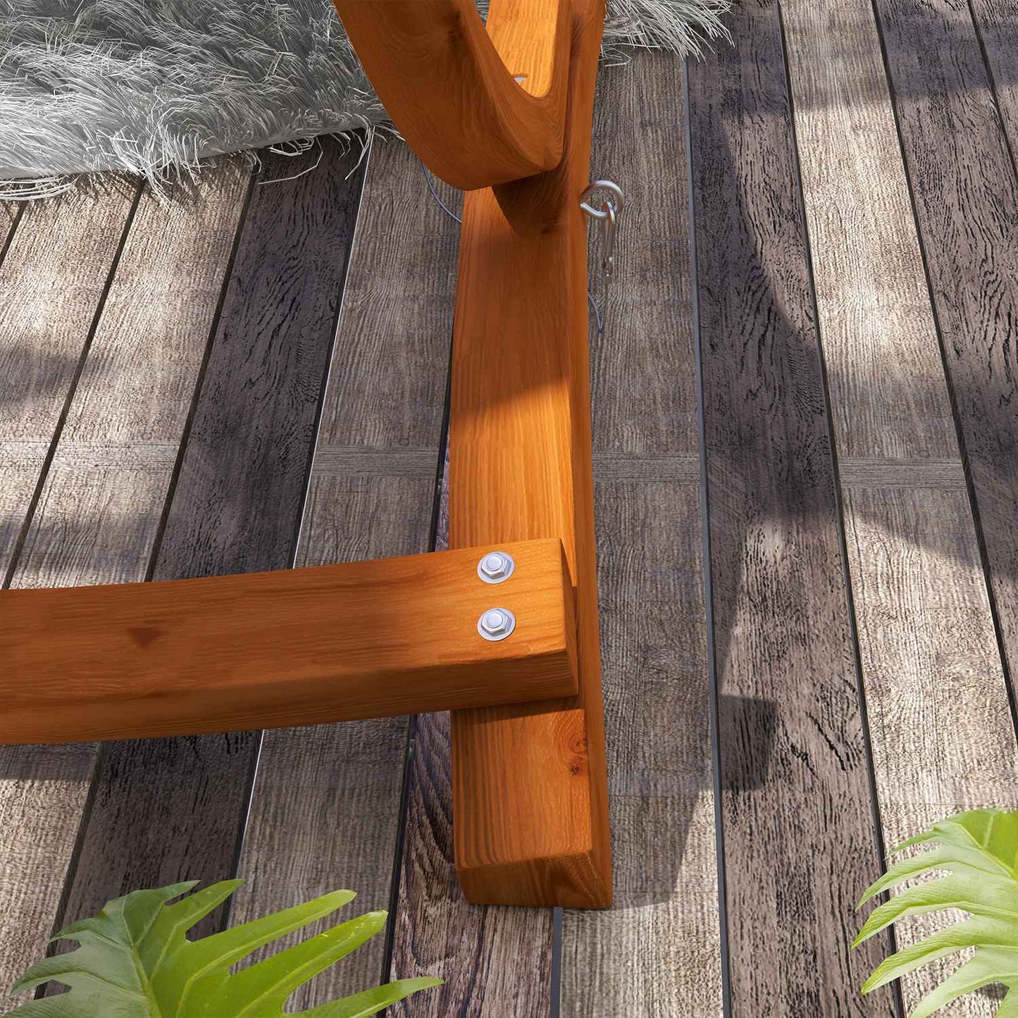 Hanging chair frame made of teak wood, capacity 150 kg, indoor/outdoor
