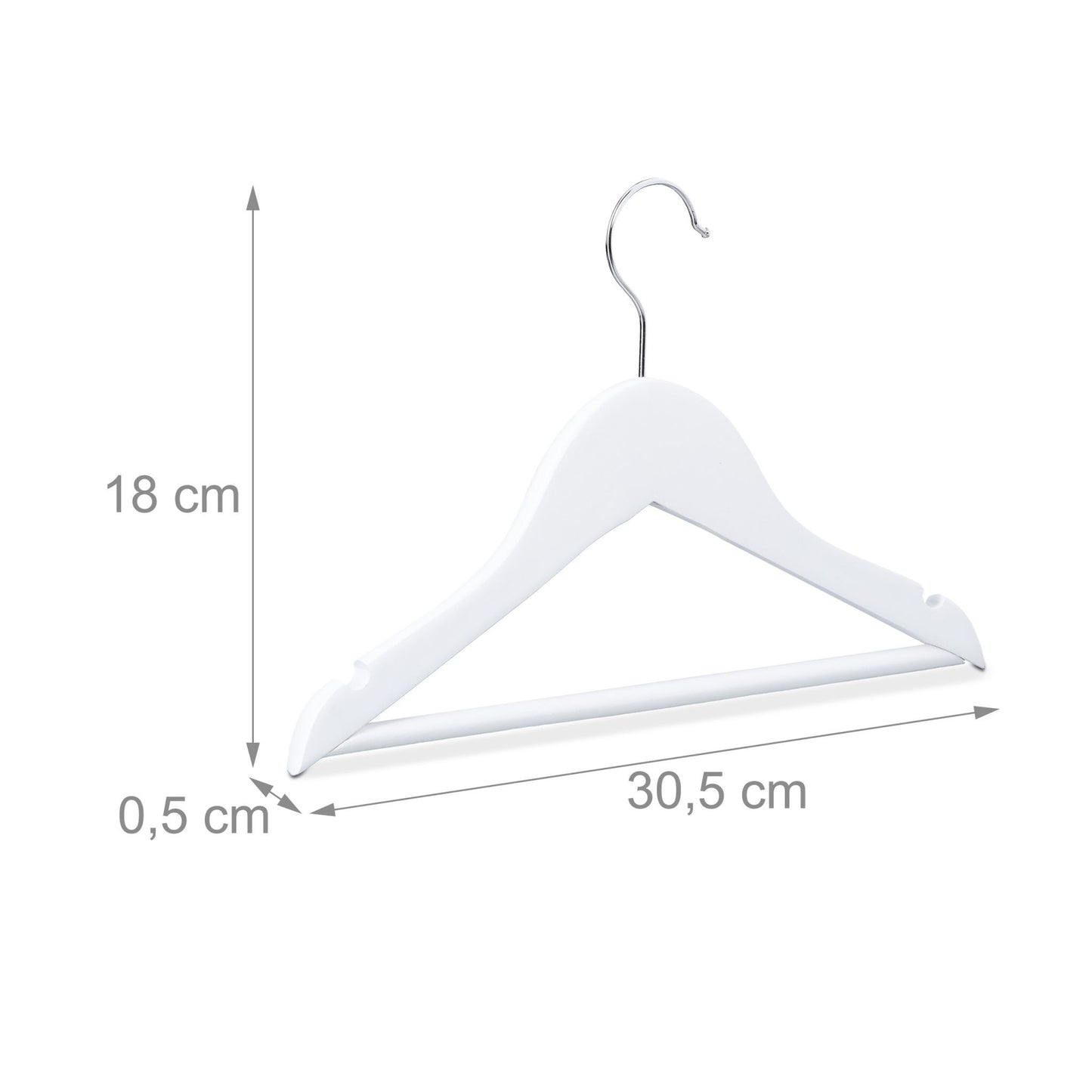Wooden Kids' Clothes Hangers Set of 20