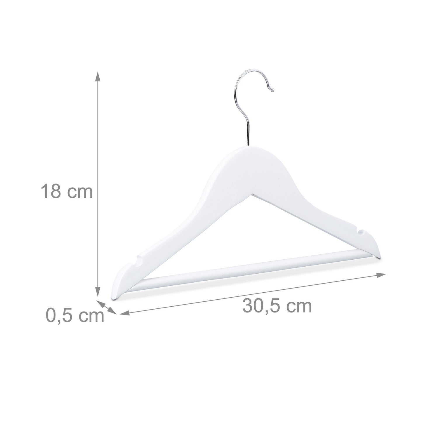 Wooden Kids' Clothes Hangers Set of 20