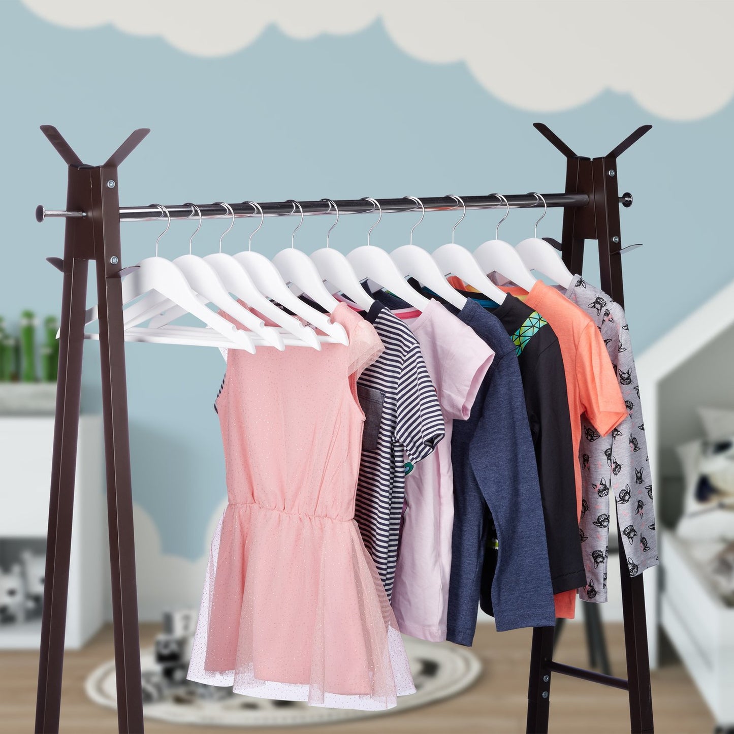 Wooden Kids' Clothes Hangers Set of 20