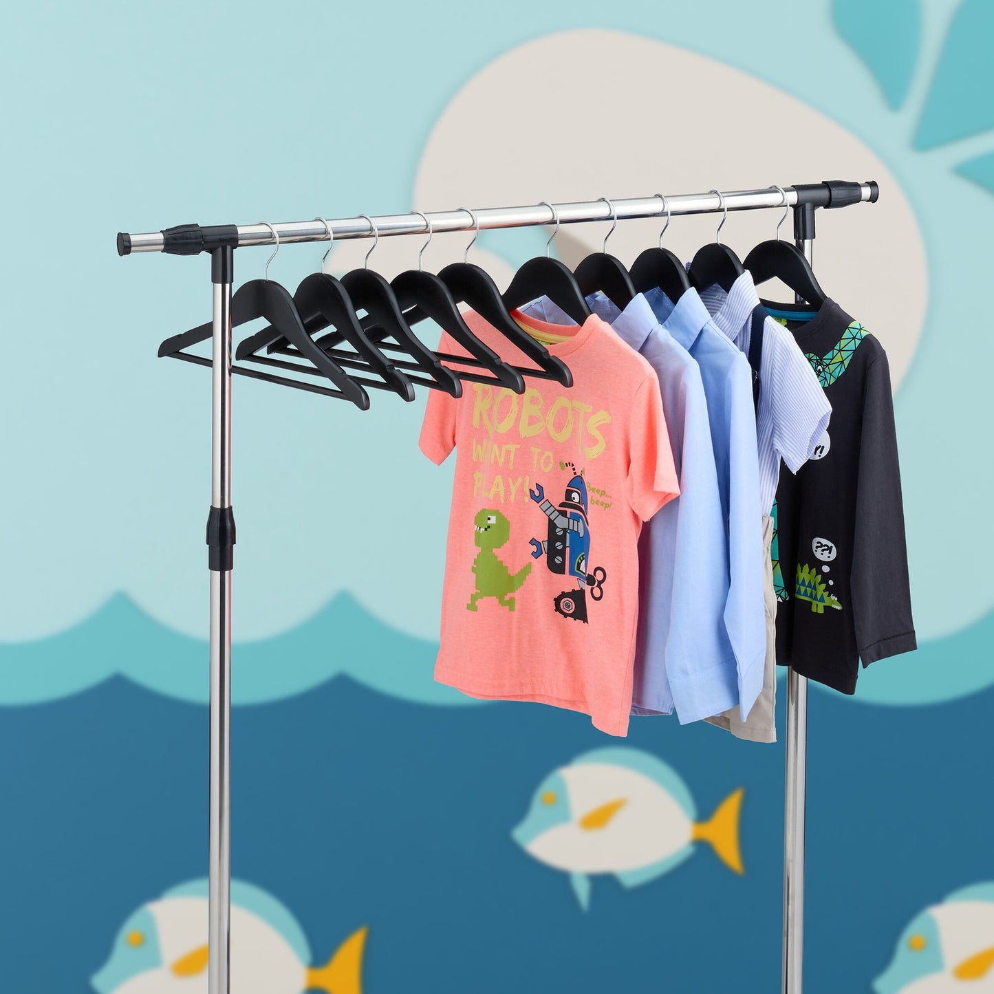 Wooden Kids' Clothes Hangers, Set of 20, Non-Slip