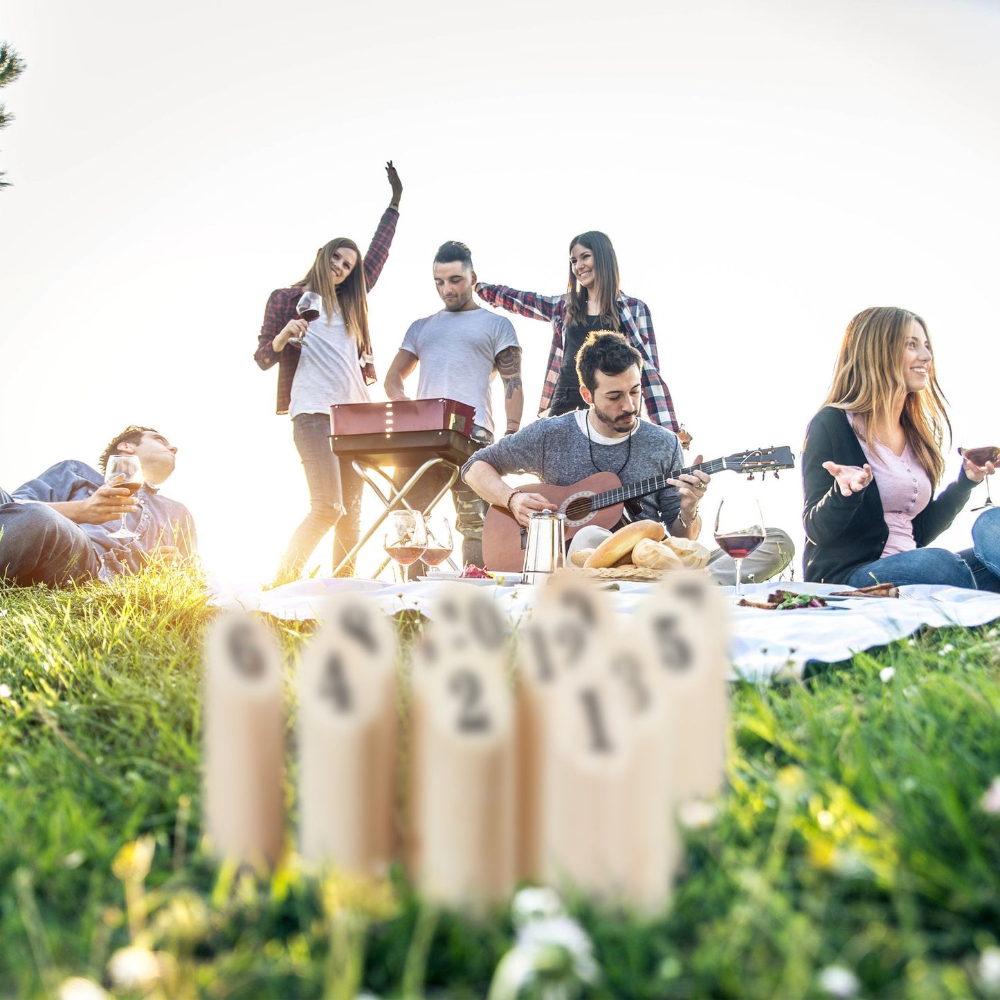 Wooden Kubb Game Set